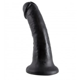 Чёрный фаллоимитатор с присоской 6" Cock - 15,2 см.