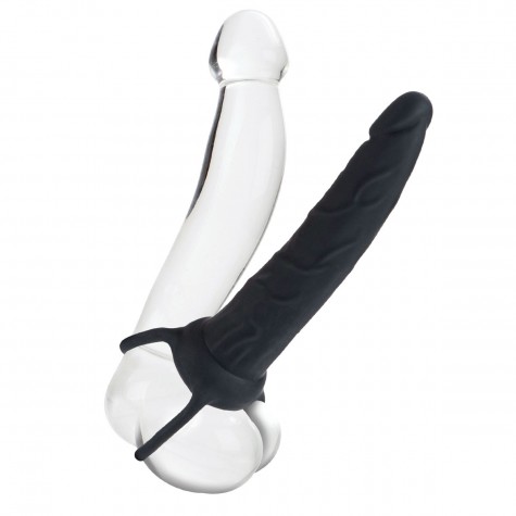 Насадка на пенис Silicone Love Rider Dual Penetrator для двойного проникновения - 14 см.