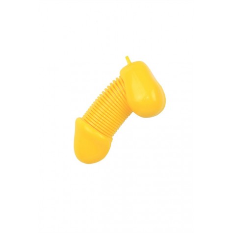 Желтый брелок для ключей в форме пениса